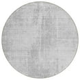 thumbnail image 2 of 8' Silver And Gray Round Abstract Washable Indoor Outdoor Area Rug, 2 of 5