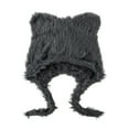 thumbnail image 2 of Skymirror Women Winter Hat Faux Fur Soft Fuzzy Ear Cartoon Ear Decor Solid Color Elastic Anti slip Windroof Warm Cozy Cap, 2 of 8