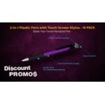 thumbnail image 3 of Pens with Touch Screen Stylus - 10 pack - Plastic Pens - Metallic Purple, 3 of 5