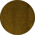 thumbnail image 1 of Ahgly Company Indoor Round Abstract Yellow Modern Area Rugs, 7' Round, 1 of 4