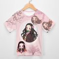 thumbnail image 3 of Kamado Nezuko Kids Short Sleeve Tee Shirt Novelty Crewneck T-Shirts Unisex Summer Blouse Tops for Boys Girls 120CM, 3 of 8
