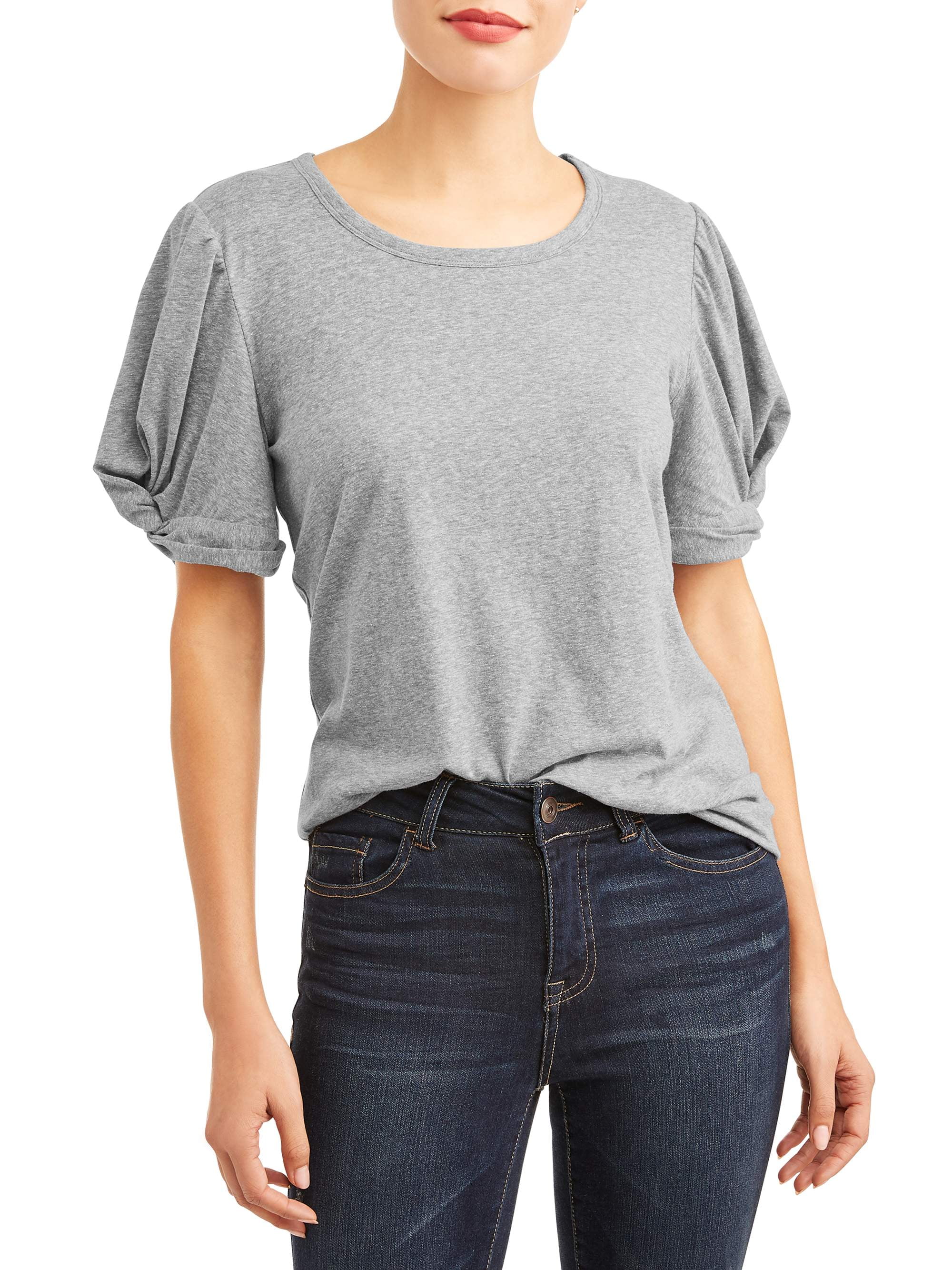 knotted hem t shirt