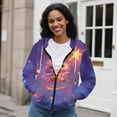thumbnail image 3 of DISNIMO Dragon Star Printed Hoodies for Women Long Sleeve Hooded Tops Zip Up Sport Sweatshirt for Fall Winter, XS, 3 of 6