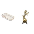 thumbnail image 1 of Elegante figura de caballo de resina y bandeja multifuncional para servir alimentos, ideal para tocador, desayuno, cafetería, almacenamiento de frutas, 1 of 8