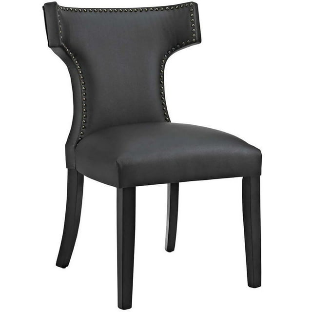 Hawthorne Collection Chaise de Salle à Manger en Similicuir Noir
