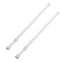 LABELEPH Adjustable Rod for Closet 2Pcs 15.94in to 27.56in White Plastic for Various Home Spaces