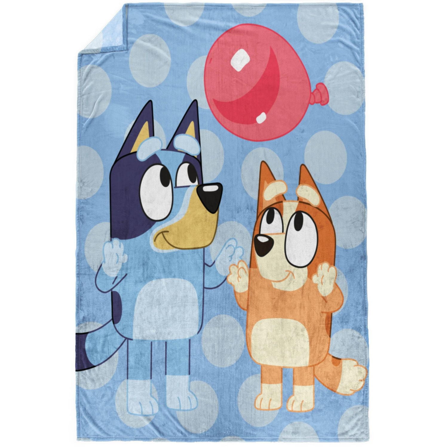 Bluey 'Floating Balloons Fleece Blanket, 100% Polyester, 62" x 90"