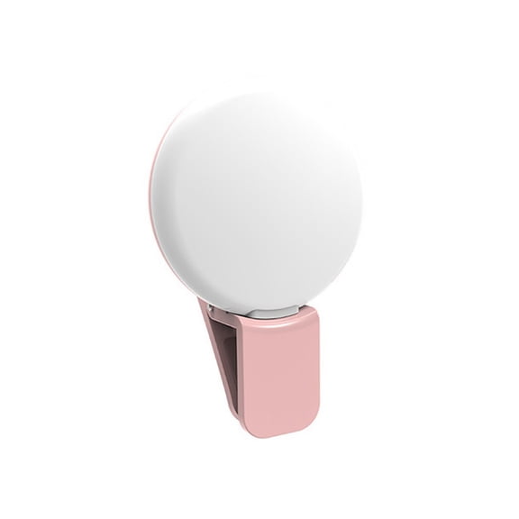 Clip-On LED Fill Light, Three Light Modes, for Mobile Phone, Ipad, Laptop, Pink