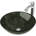 thumbnail image 5 of VIGO Glass Round Vessel Bathroom Sink in Onyx Gray with Linus Faucet and Pop-Up Drain in Chrome, 5 of 10