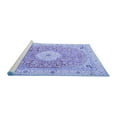 thumbnail image 2 of Ahgly Company Machine Washable Indoor Rectangle Medallion Blue Traditional Area Rugs, 4' x 6', 2 of 4