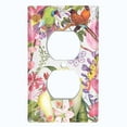 thumbnail image 2 of Metal Light Switch Plate Cover Tropical Floral Butterfly Garden Sketch FLW117, 2 of 13