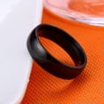 thumbnail image 6 of 6mm/8mm Black Plating Bands Men's Women Titanium Steel Engagement Ring Size 5-13, 6 of 7