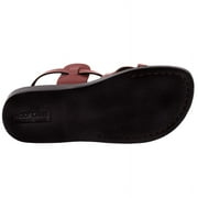 Holy Land Market Men/Women Biblical Jesus Leather Sandals/Slides From Jerusalem (Jesus Style IV) (41 M EU)