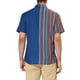 thumbnail image 3 of CAMISAS DE HOMBRE CORTAS DE VERANO DE ALGODÓN PATCHWORK CON BOTONES M AZUL MARINO MARRÓN, 3 of 6