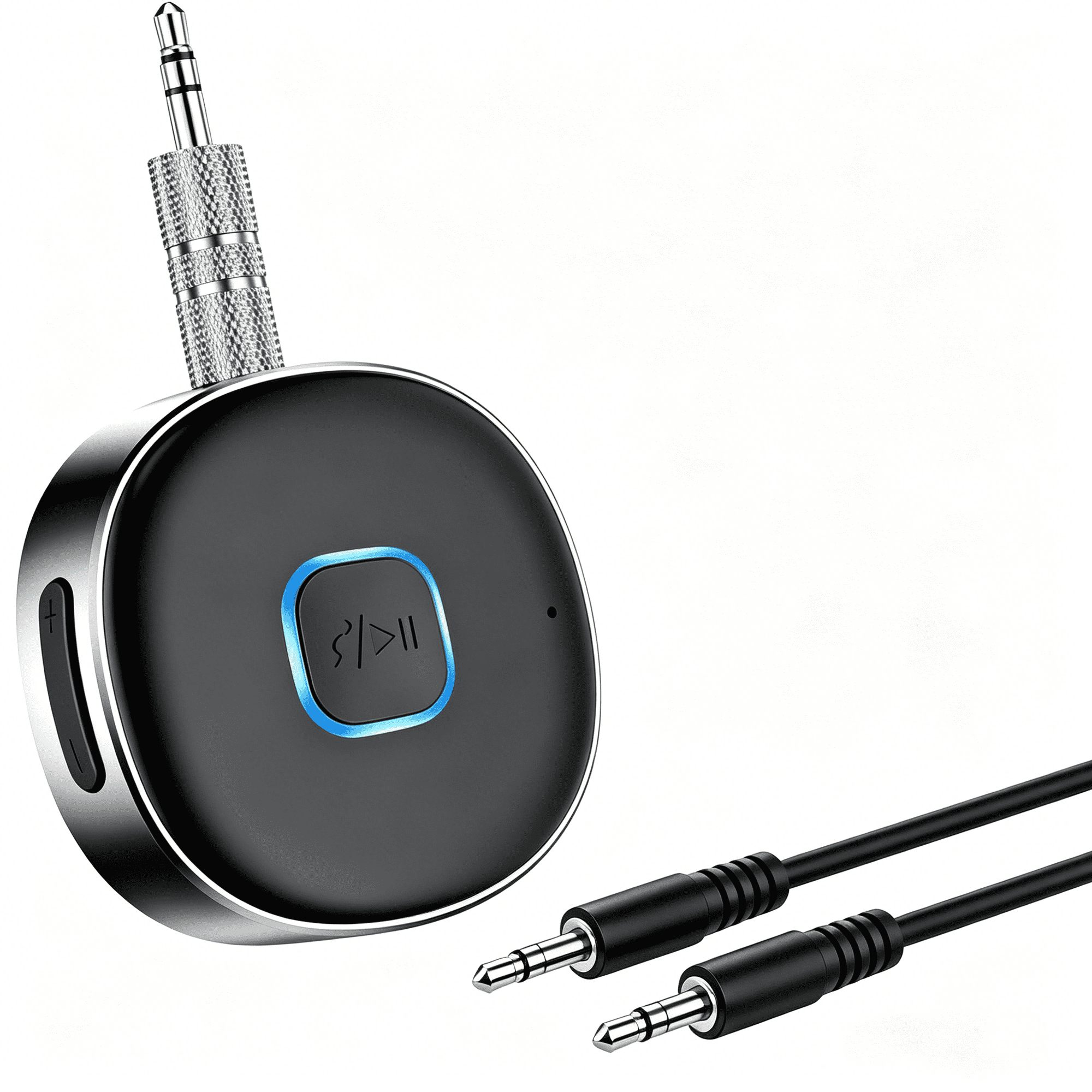 GJX Bluetooth Receiver, Portable 3.5mm Aux Car Adapter,Bluetooth Wireless Audio Receiver for Car/Home Stereo/Wired Headphones/Speaker,16H Battery Life