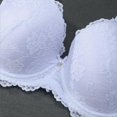 thumbnail image 4 of GEWSEY Women's Sexy Bra Sheer Lace Bra Plunge Unlined Full Coverage See Through Underwire Bra (White, M), 4 of 9