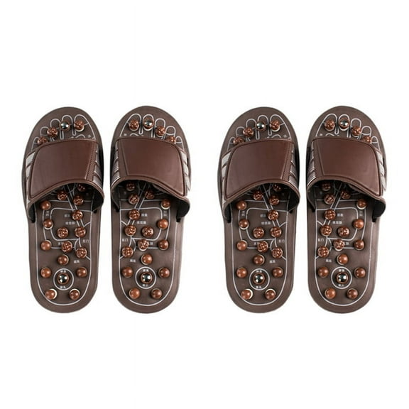 2X Acupressure Foot Massager Slippers Shoes Reflexology Sandals Relief Plantar Fasciitis Arthritis for Men Women L