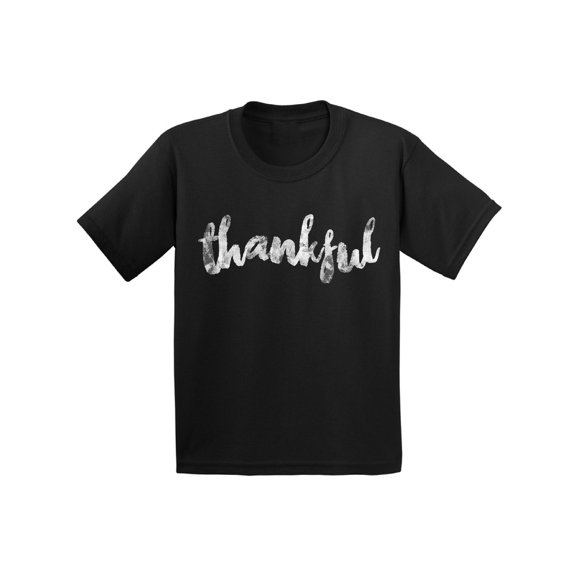 Awkward Styles Happy Thanksgiving T-Shirt Thankful Toddler Shirt