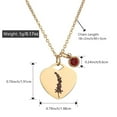 thumbnail image 2 of PAURO Dainty Birthstone Necklaces for Women Stainless Steel Birth Flower Charm Necklace Jewelry Gift August, 2 of 5
