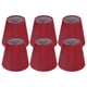 thumbnail image 2 of Moderno y ligero, ideal para bombillas E14, gran dispersión de la luz, compatible con lámparas de techo en miniatura, juego de 6 pantallas de tela color vino de diseño A3 01, 2 of 8