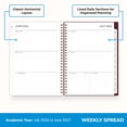 thumbnail image 4 of Blue Sky 2026-2027 Weekly and Monthly Academic Year Planner Calendar, July 2026 - June 2027, 5.875" x 8.625", Flexible Pocket Cover, Laminated Tabs, Includes Extra 30 Sheets of Notes, Mayla, 4 of 10