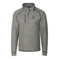 thumbnail image 2 of Men's Cutter & Buck Heather Gray Ohio State Buckeyes Mainsail Sweater-Knit Big & Tall Half-Zip Pullover Jacket, 2 of 3