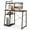 Rustic Brown & Black, variant on Costway Home Office Desk with Bookshelf Host Stand Metal Frame Study Writing Desk