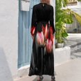thumbnail image 2 of Tulipanes rojos y negros - 08 Vestido largo vestidos de noche elegantes para mujer 2024 vestidos de fiesta vestido de verano, 2 of 4