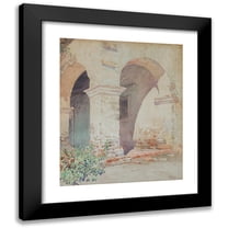 Gunnar Mauritz Widforss 12x14 Black Modern Framed Museum Art Print Titled - Mission San Juan Capistrano, (1923)