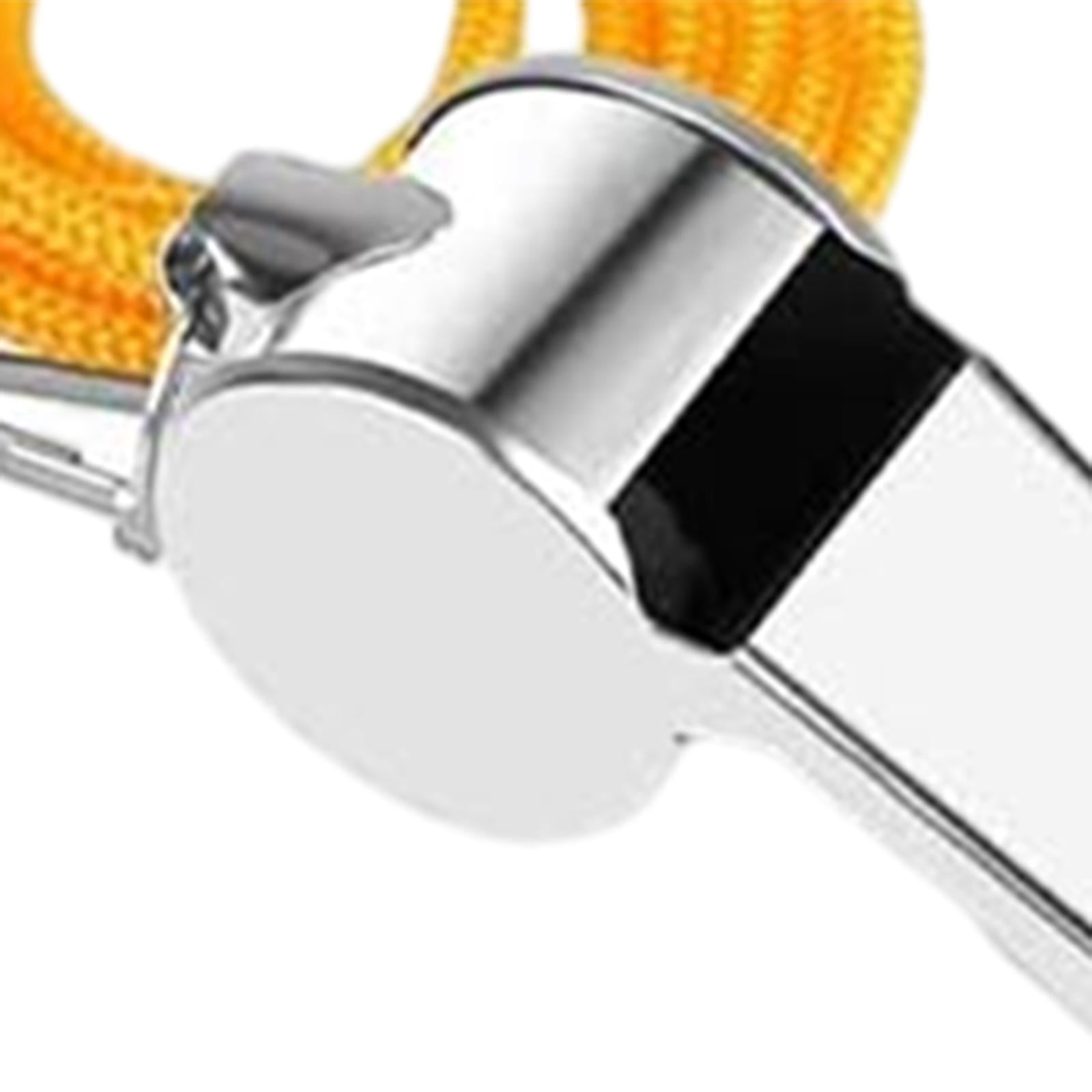 Miulika 10Pack Stainless Steel Sports Whistles with Lanyard, Loud Crisp Sound Whistles Bulk Great for Coaches, Referee, and Officials
