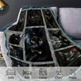 thumbnail image 4 of Kainsy Paready Black Cat Throw Blanket Cat Print Fleece Blanket for Kids Adults Soft Lightweight Blanket for Bed Sofa Living Room Decor Gift for Cats Lover-(40"x50"), 4 of 7
