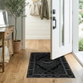 thumbnail image 2 of ODIKA 2'x3' Washable Throw Rug Goth Distressed Vintage Abstract Ornate Moth Traction Boho Gothic Refined for Hallway, Study Room, Non-Slip Low Profile, Flatwoven, 2 of 7