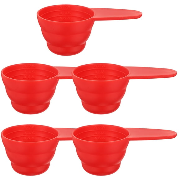 1/4 Cup Scoop 5Pcs Measure Spoon Scale Design Measure Spoon Measuring Spoon with Short Handle for Coffee Bar