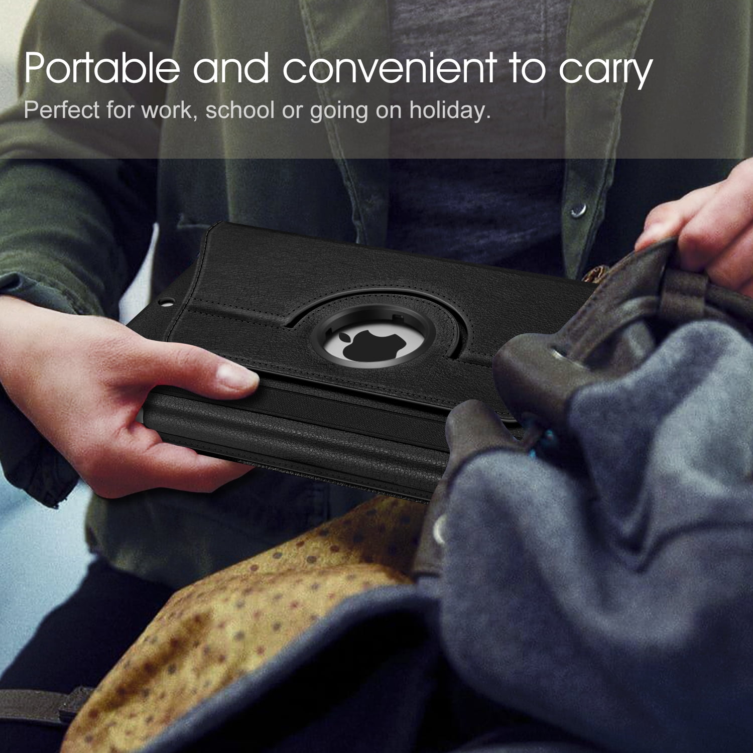 Fintie 360 Rotating Case for 10.2-inch iPad 9th/ 8th/ 7th Generation - Swivel Cover with Pencil Holder for iPad 10.2" (2021/ 2020 / 2019 Model)