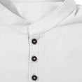 thumbnail image 5 of JGGSPWM Men Leisure Long Sleeve Button Robe Mens Caftans Big and Tall Mens Middle Ethnic Style Casual Robe with Pocket White M, 5 of 7