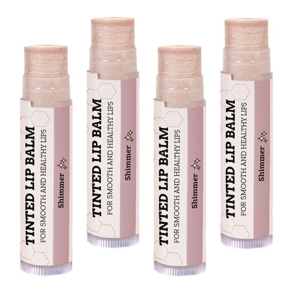 Bálsamo labial teñido de Earths Daughter - Paquete de 4 tintes brillantes - Cera de abejas, aceite de coco, manteca de cacao, vitamina E - Hidrata y embellece - Sin parabenos