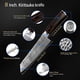 thumbnail image 5 of Juego de Cuchillos de Cocina Cuchillos Chef Santoku Cuchillos Japoneses de Acero Inoxidable Cuchillos Utilitarios con Hoja Martillada Forjada Ultra Afilada para Cortar, Rebanar y Cortar, 5 of 7