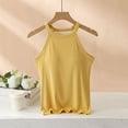 thumbnail image 4 of Tank Top Women Sleeveless Halter Tanktops with Built in Bras Slim Fitted Sports Bras Basic Tops for Woman, 4 of 5