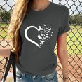 thumbnail image 2 of Dyegold Heart Shirts For Women Summer Casual Cute Funny Graphic Tees Short Sleeve Crew Neck Loose Tops Basic Blouses Tunics, 2 of 5