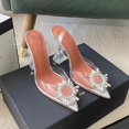 thumbnail image 1 of 2024 Hot Glitter Rhinestones Women Pumps Crystal PVC Summer Lady Shoes Transparent High heels Party Prom Shoes FGS, 1 of 6