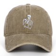 thumbnail image 2 of Embroidered Baseball Cap, Washed Cotton Adjustable Dad Hat, Halloween Party Headwear for Casual Fall Everyday Wear, 2 of 3
