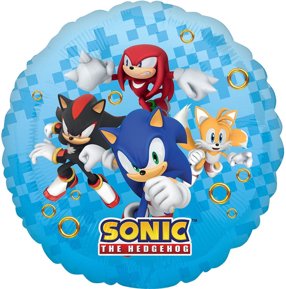 Anagram Sonic Video Gamers 9th Birthday Party Supplies Hedgehog Foil Balloon Bouquet Decorations