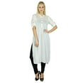 thumbnail image 3 of Bimba Kurti Classique en Coton pour Femmes, Manches 3/4, Blouse Longue Formelle Personnalisée, 3 of 6