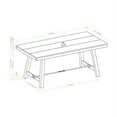 thumbnail image 4 of 70" Solid Wood Trestle Dining Table in Dark Brown Oak, 4 of 4