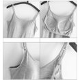 thumbnail image 4 of Camisola de algodón para mujer con sujetador incorporado - Camisola 2 en 1 con sujetador incorporado - Camisola de tirantes con sujetador incorporado y tirantes finos ajustables, 4 of 5