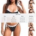 thumbnail image 2 of Women's Double Layer Bikini Sets Polka Dots Triangle Two Piece Swimsuit Bathing Suit Swimwear, 2 of 6