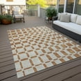 thumbnail image 6 of Addison Rugs Chantille Indoor/Outdoor Transitional Squares Terracotta Washable Rectangle Rug, 5' x 7'6", 6 of 6
