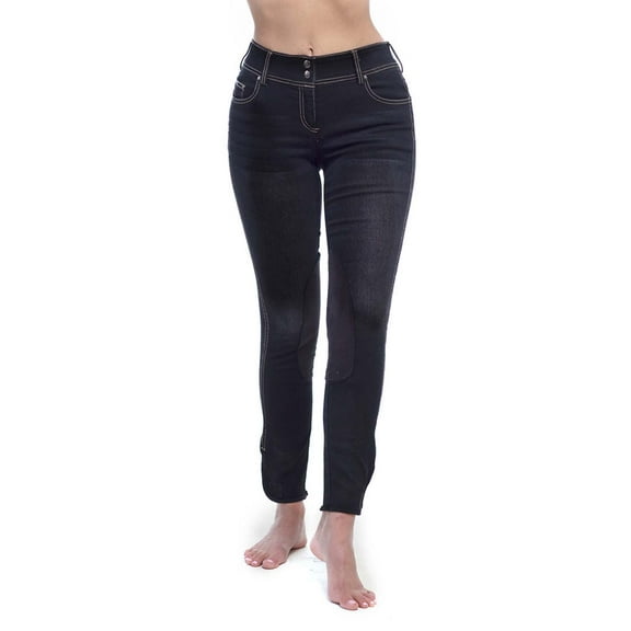 Goode Rider Equestrian Black Denim K/P Jean 26R