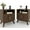 Walnut Wood(2 pcs), variant on Fluted Night Stand Set of 2, Wood Nightstands with Charging Station, USB Ports and Outlets, Bedside Table with 2 Drawers & Open Shelf for Bedroom Living Room, Oak Ash