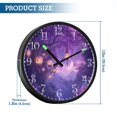 thumbnail image 3 of Voice Activated Clock with Glow Light 12 Inch Large Silent Wall Clock Battery Operated for Home Decor Beautiful Fantasy Purple Forest, 3 of 8